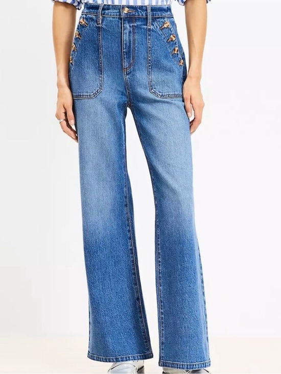 LOFT Denim - LOFT Blue Wide Leg sailor Jeans 26/2 EUC